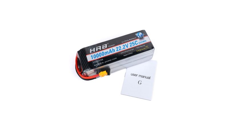 АКБ HRB Li-Po 22.2V 10000 mah 25C 6S1P - изображение 1